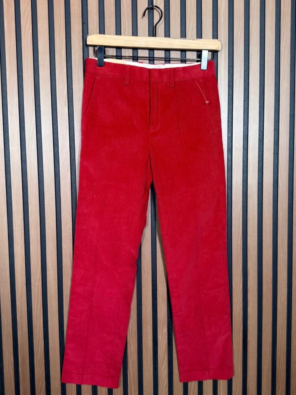 New Crewcuts Pants 10 Slim Boys J Crew Red Bowery Corduroy Flat Front